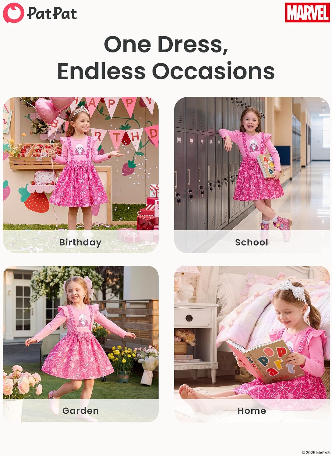 Thumbnail 6 de Toddler Girl Overall Dress, 3M–6Y