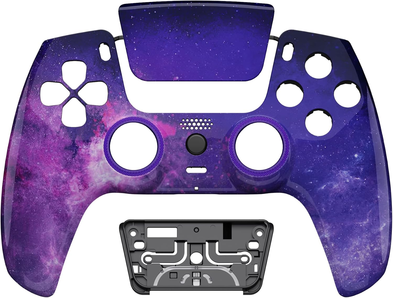 Thumbnail 2 de eXtremeRate LUNA Nebula Galaxy Front Shell Touchpad for PS5 Controller (BDM-010/020/030/040/050) – DIY Replacement