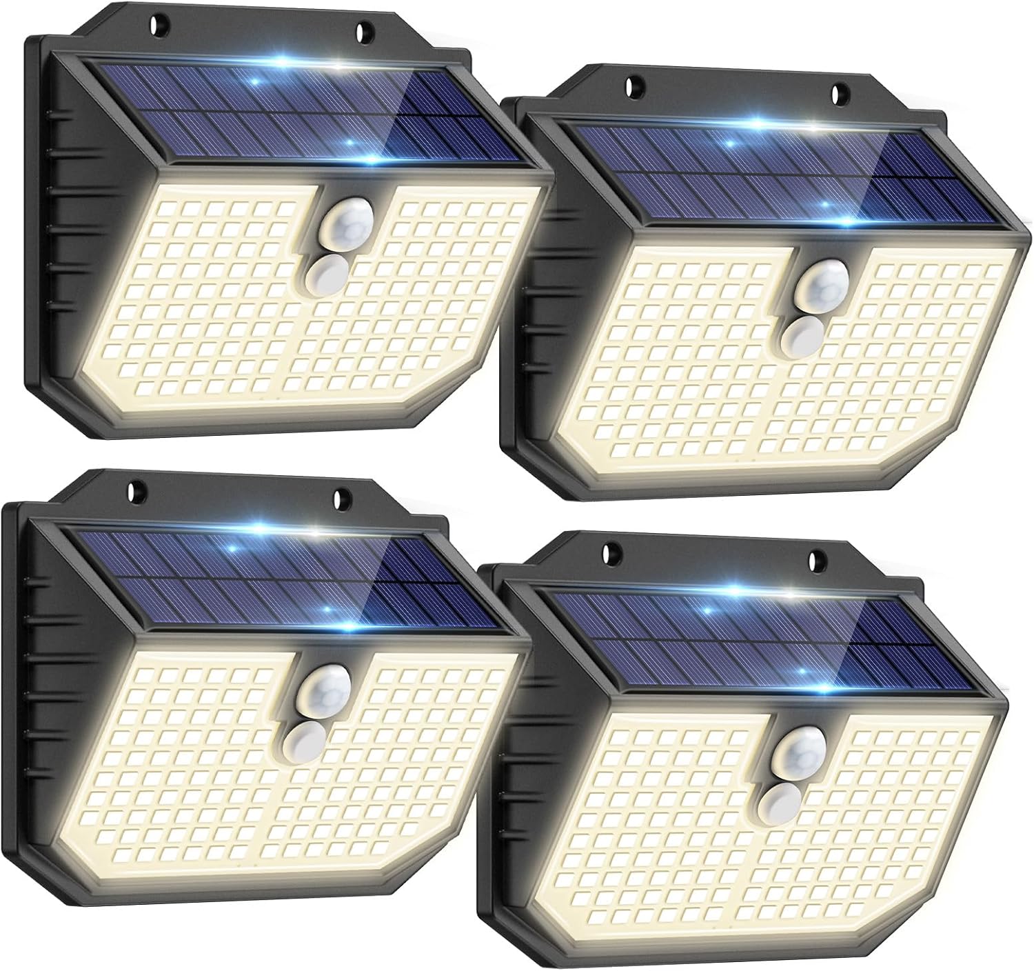 Detalle de nipify Solarlampen für Außen mit Bewegungsmelder 4er Set