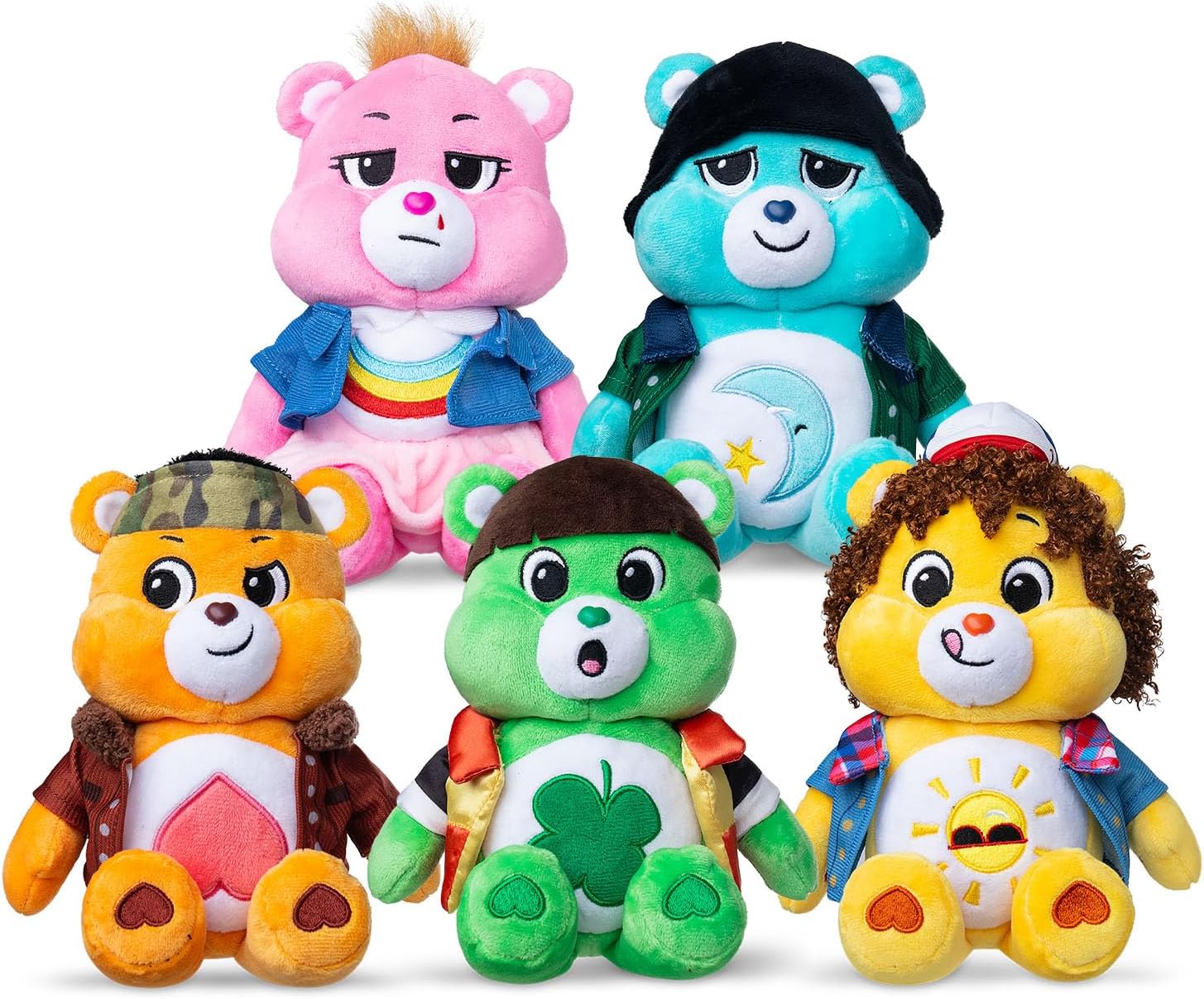 Thumbnail 2 de Basic Fun Care Bears x Stranger Things Funshine Bear as Dustin 22 cm plush (Limited Edition)