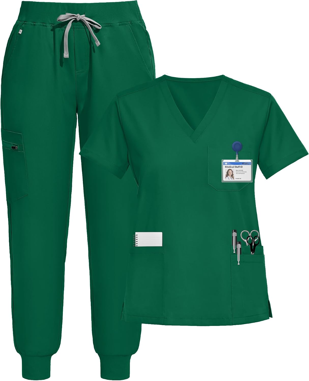 Detalle de Eipnare Women's Scrub Set with 9 Pockets