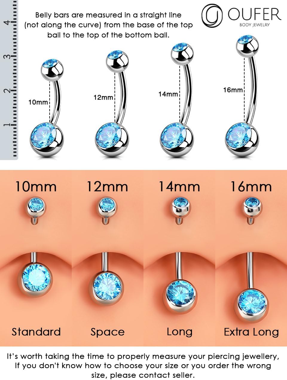 Thumbnail 6 de OUFER Piercing nombril Titanium 10–16 mm
