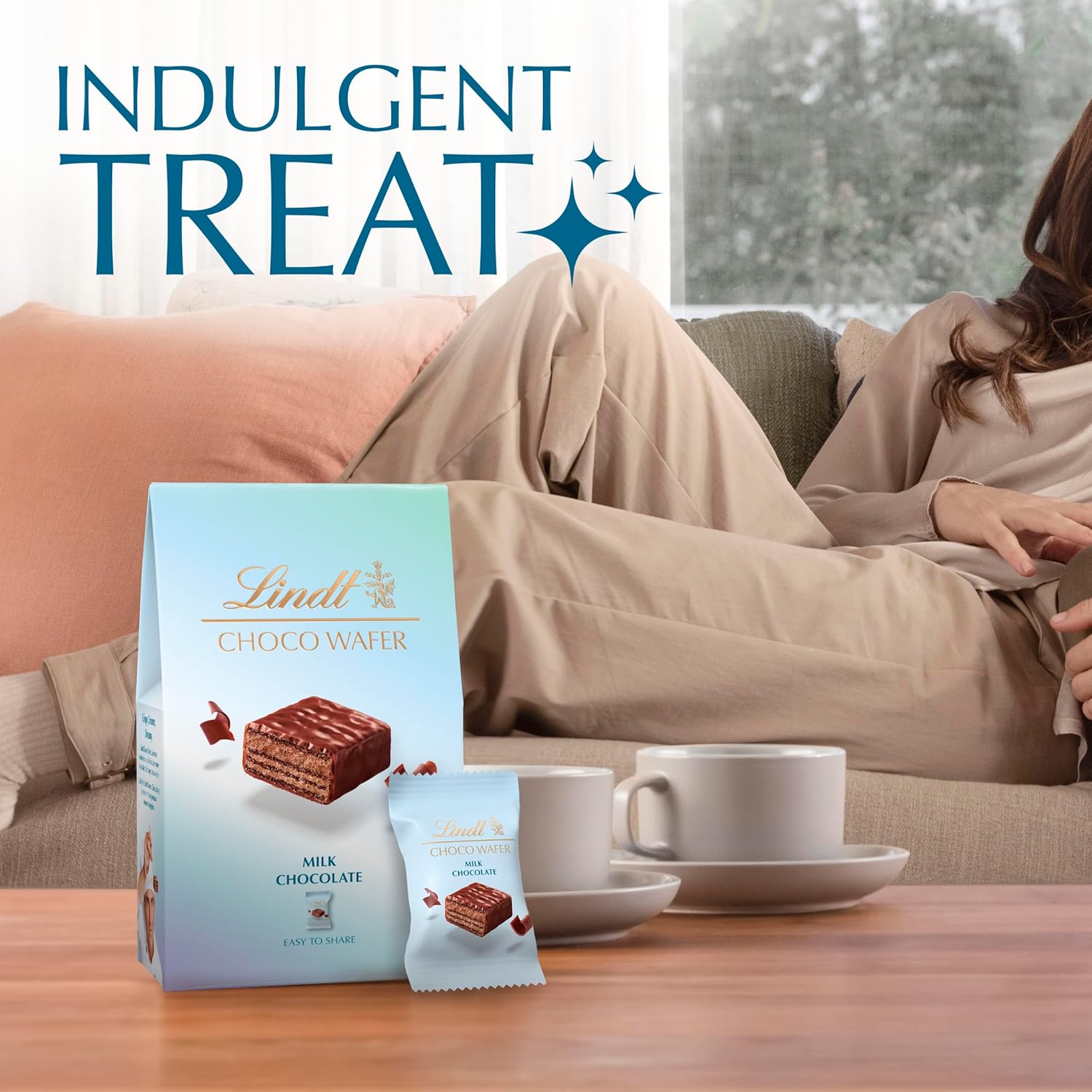 Thumbnail 1 de Lindt Bag Choco Wafer Al Latte Praline Croccanti al Cioccolato Latte (130 g) – praline confezionate singolarmente