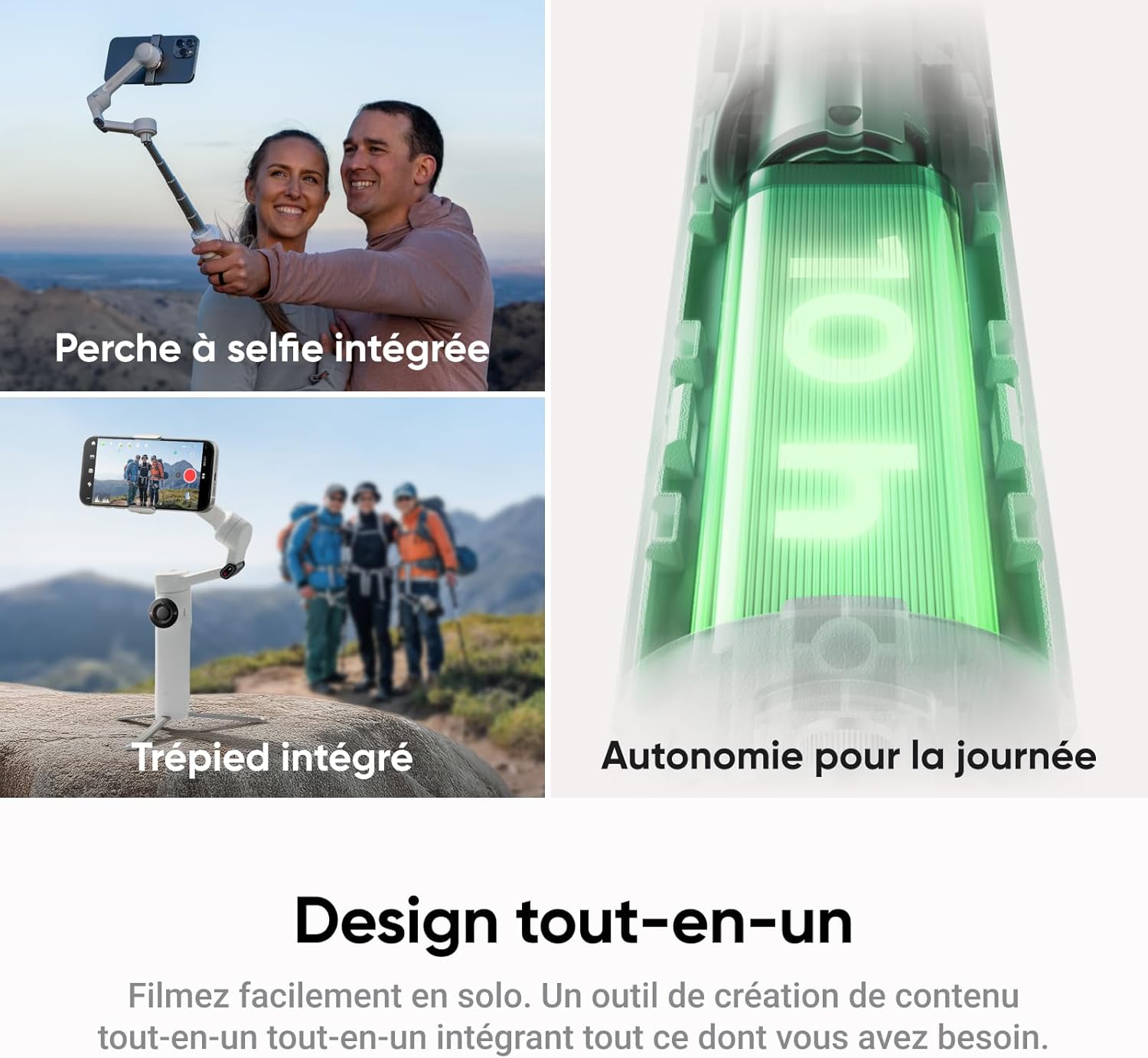 Thumbnail 1 de Insta360 Flow 2 Plus stabilisateur 15x