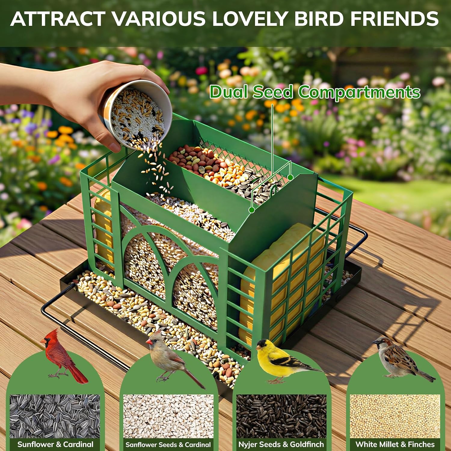 Detalle 2 de Metal Bird Feeder, 3.5 lb Capacity