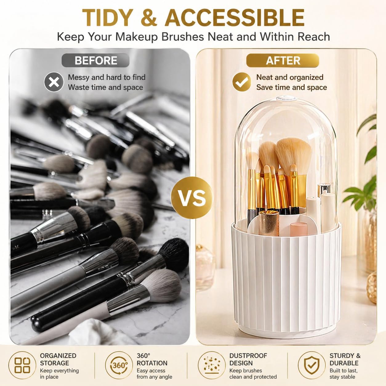 Thumbnail 3 de Terafeels 1004 makeup brush holder, 5 slots