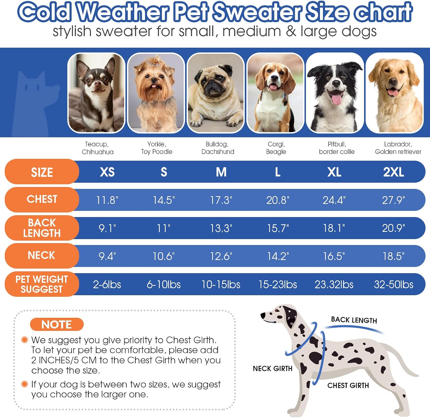 Detalle 2 de Queenmore XL Dog Sweater XL warm turtleneck for retriever