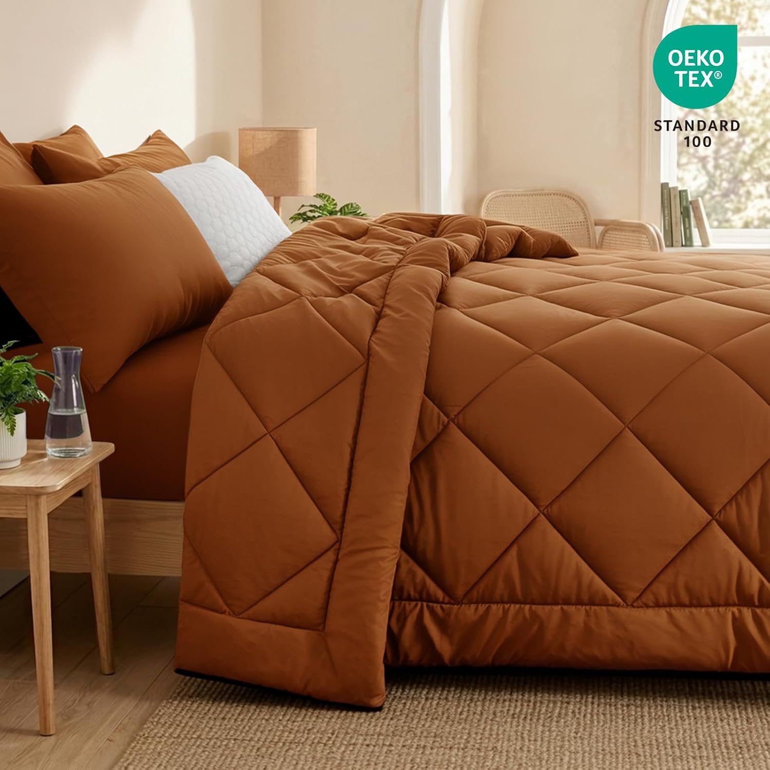 Thumbnail 2 de Tifschlaf Coverless Duvet Super King Size 10.5 Tog – All‑Season, 260x220cm in Burnt Orange