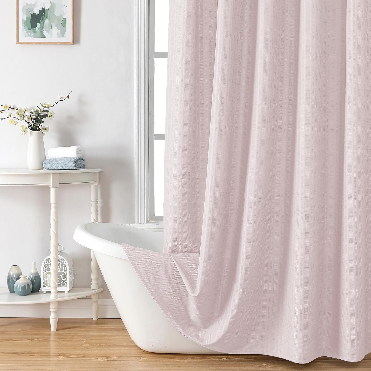 Detalle de Aiyufeng Pink Shower Curtain, 72 x 78 Inches