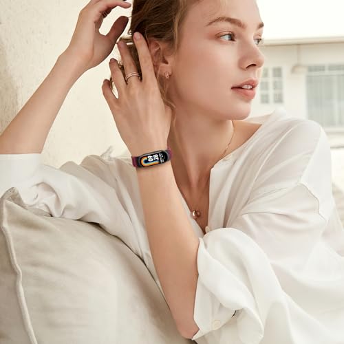 Detalle 2 de BTTNG Correa Elástica de Nylon para Xiaomi Smart Band 8/9/10 (2 uds) – Ajustable y Transpirable