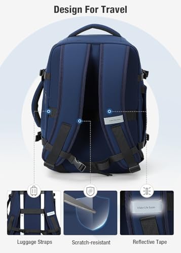 Thumbnail 5 de Lekespring Mochila de cabina para avión 40x20x25 (Ryanair) con 6 cubos de embalaje, 20L