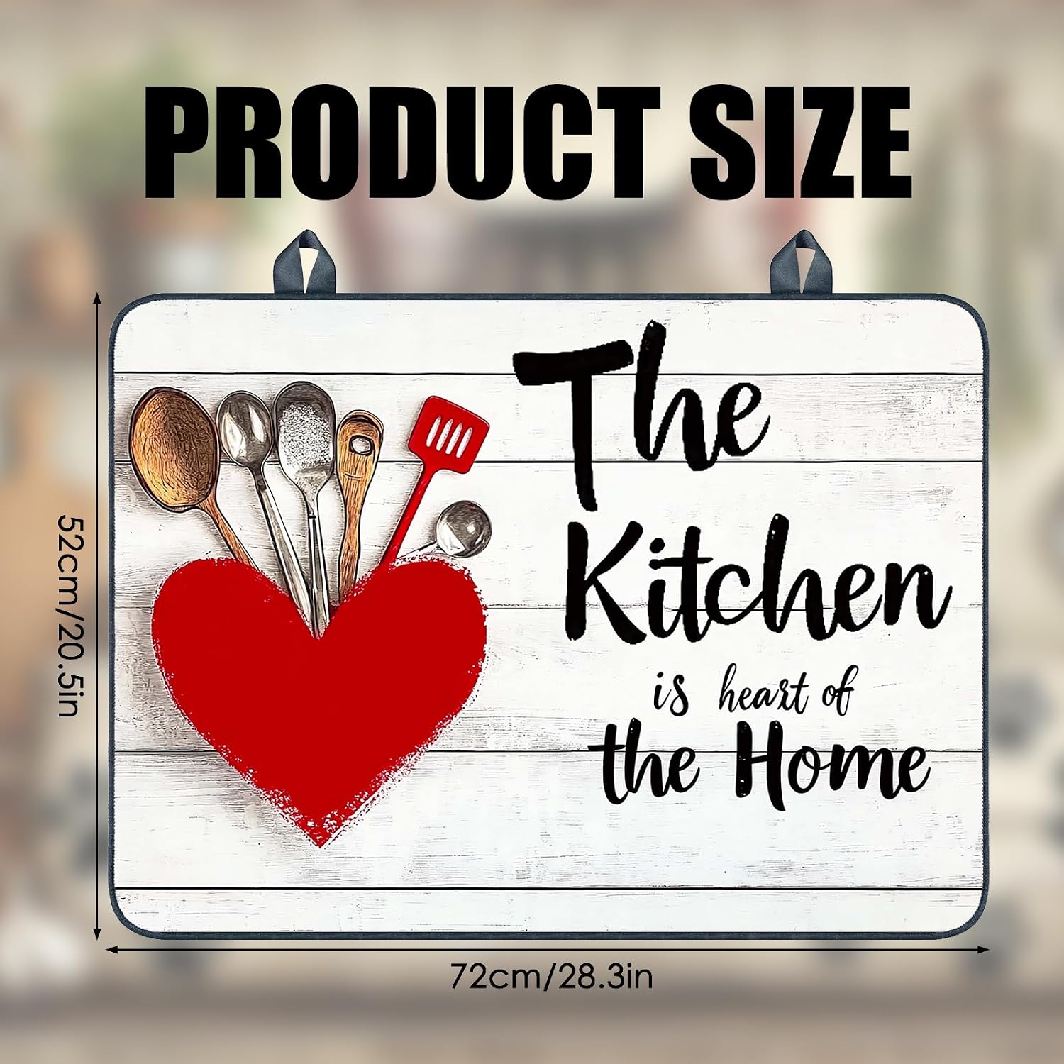 Detalle de Nuxovilar Heart Utensil Stove Cover, 28.65 x 20.47 in, Decorative Blend