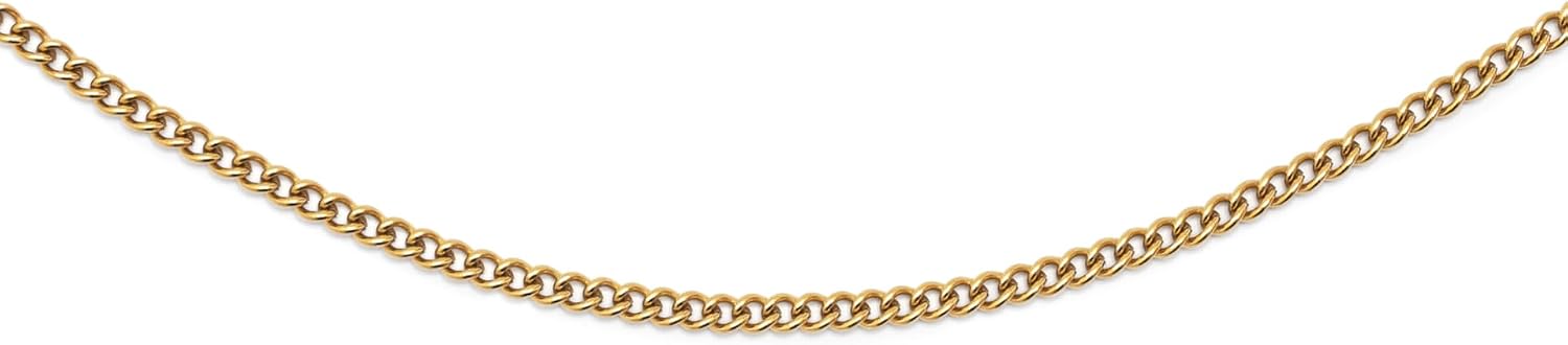 Detalle 1 de SINGULARU - Collier Chaîne Barbada en Acier inoxydable plaqué or 18K ou Acier, 40 cm + rallonge 5 cm