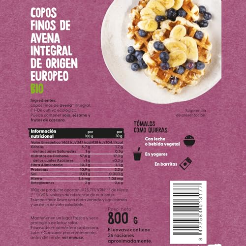 Detalle de ECOCESTA MEJOR CADA DÍA - Pack 3 Copos Suaves de Avena 🌾