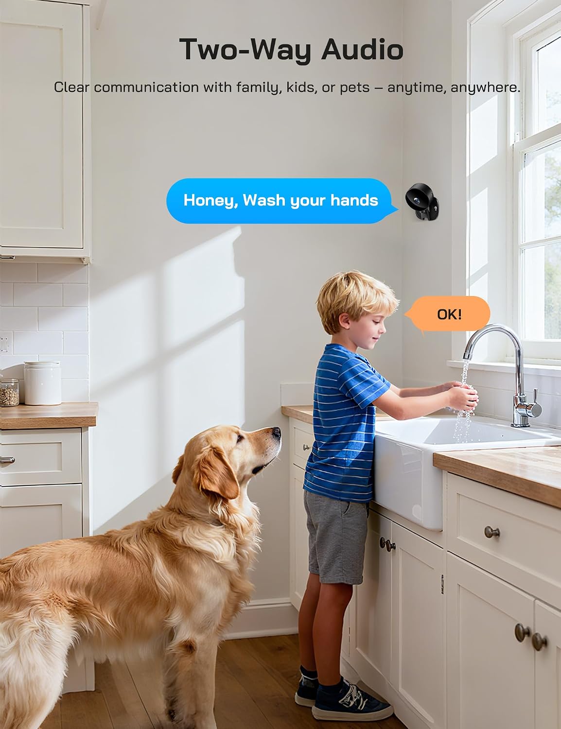 Thumbnail 4 de WOLFANG WS01 1080p Indoor Security Camera with Night Vision and Two-Way Audio