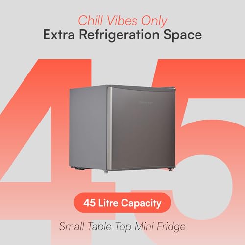 Detalle de Cookology 45L Tabletop Mini Fridge with Chiller Box - Stainless Steel