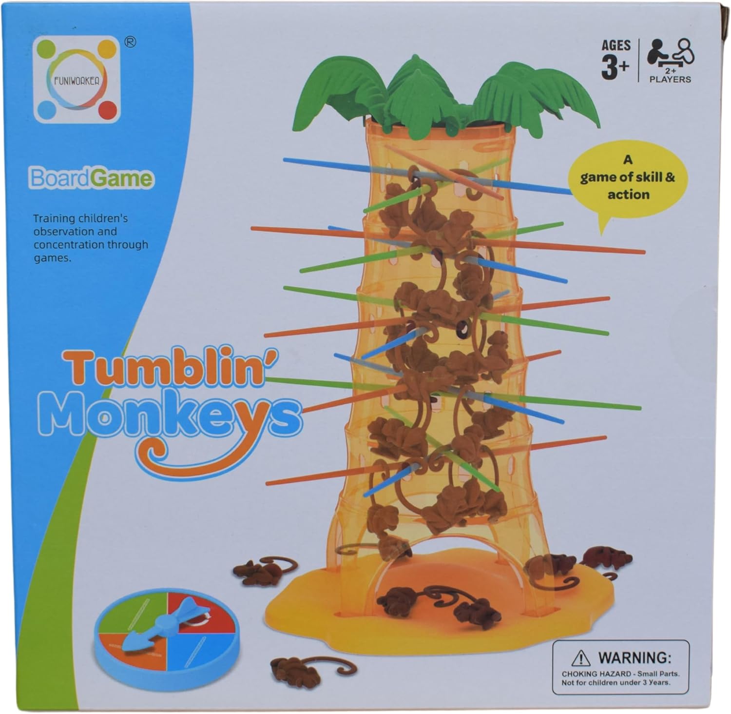 Thumbnail 3 de JAMERPD Scimmie Pazzo – Gioco da tavolo per bambini 3+ (2-4 giocatori), Tumblin' Scimmie di JAMERPD