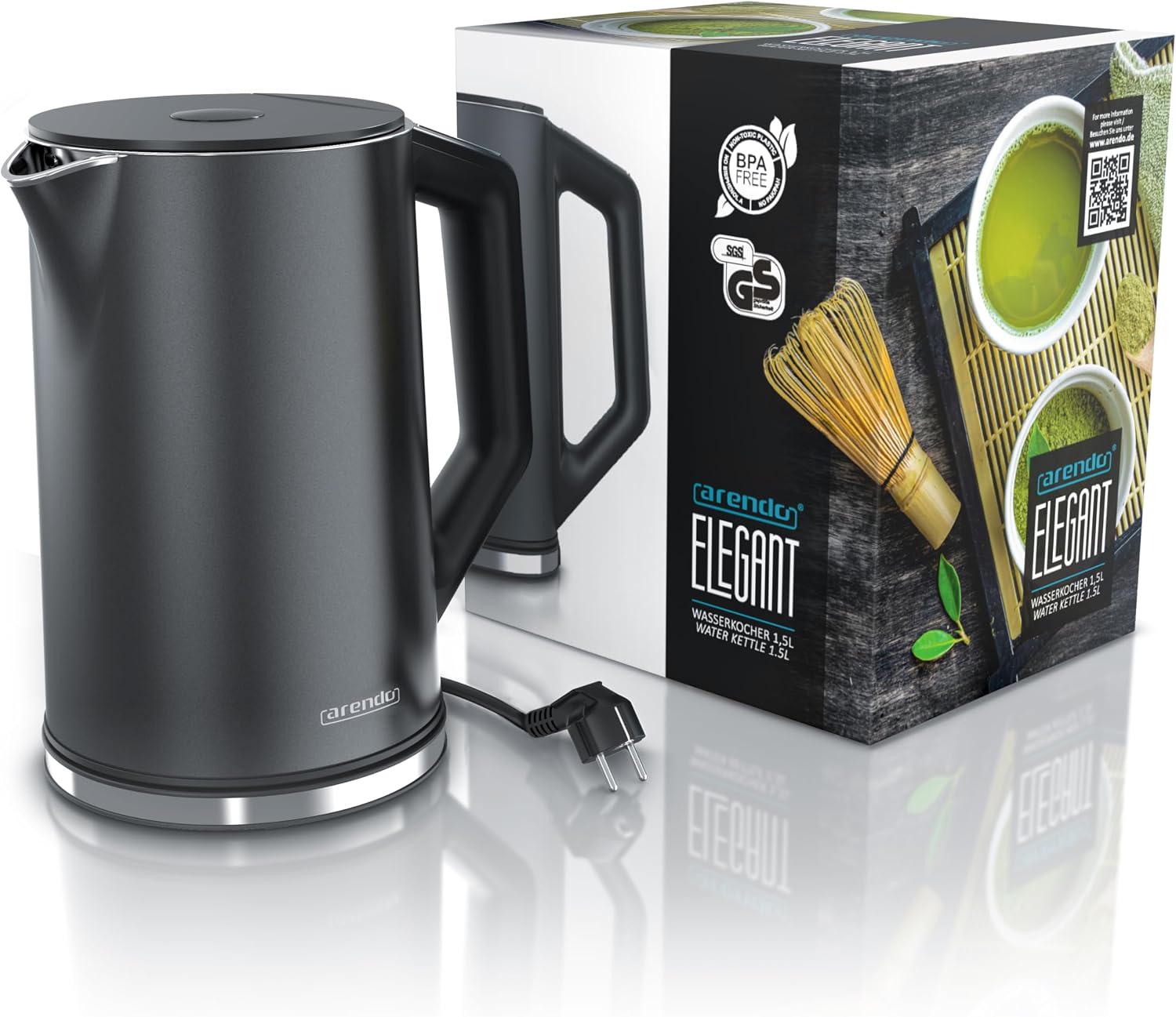 Thumbnail 6 de arendo ELEGANT Wasserkocher 1,5 l mit 40–100 °C