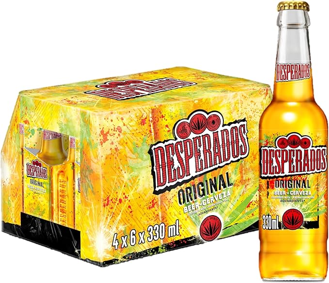 Detalle de Desperados Cerveza, Caja 24 Botellas 330 ml 🍺