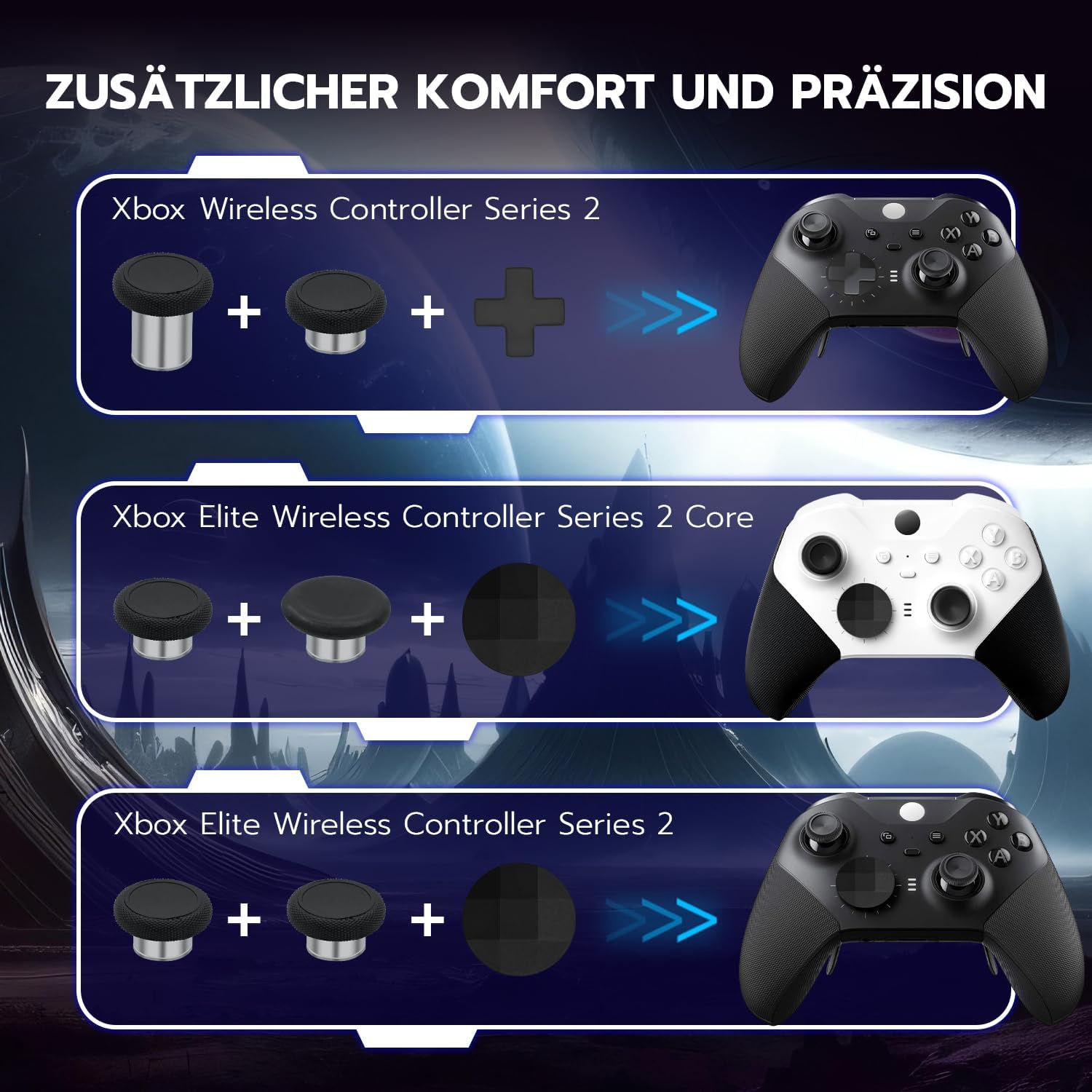 Detalle de Mcbazel 13-in-1 Metall-Thumbsticks & Magnet-Module für Xbox Elite Series 2 (1797)