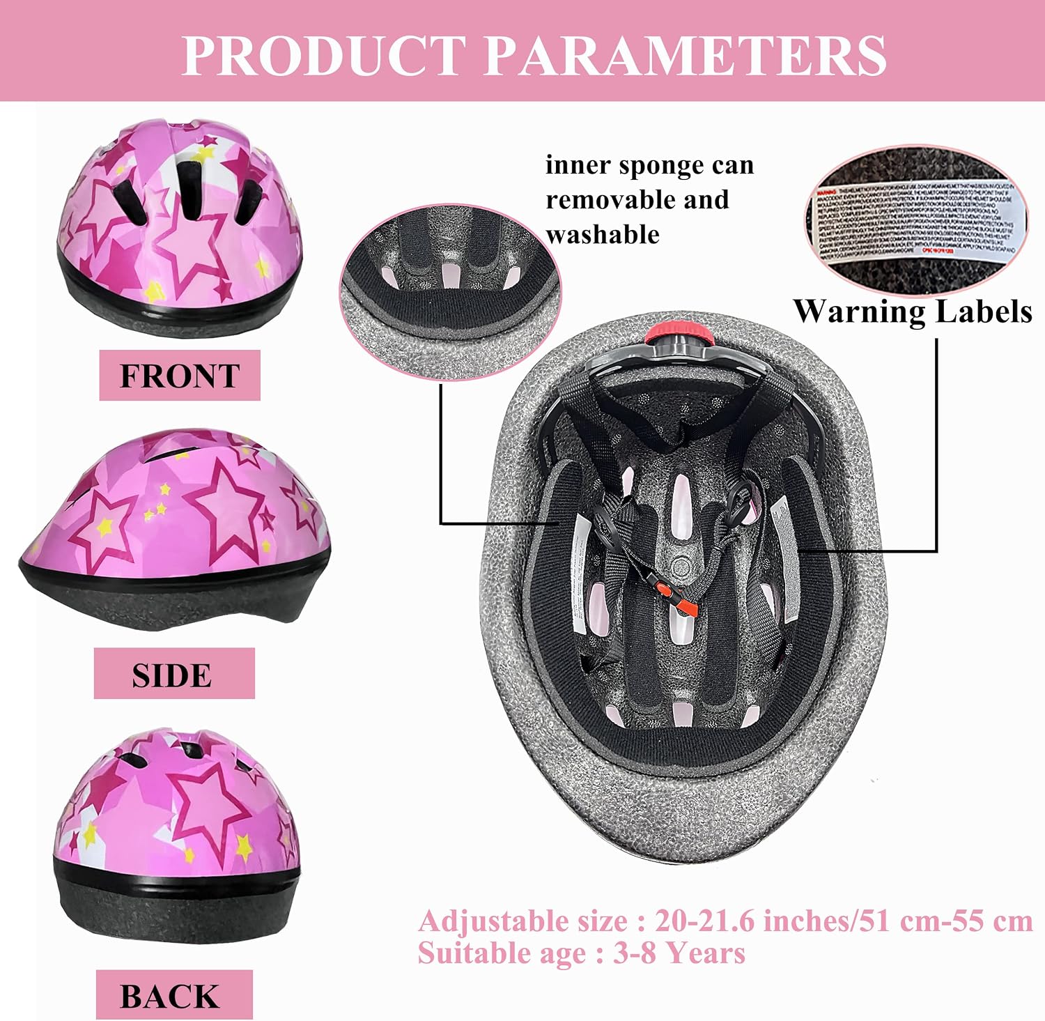 Thumbnail 1 de Lamsion Kids Adjustable Helmet with Protective Gear Set for Ages 3–8