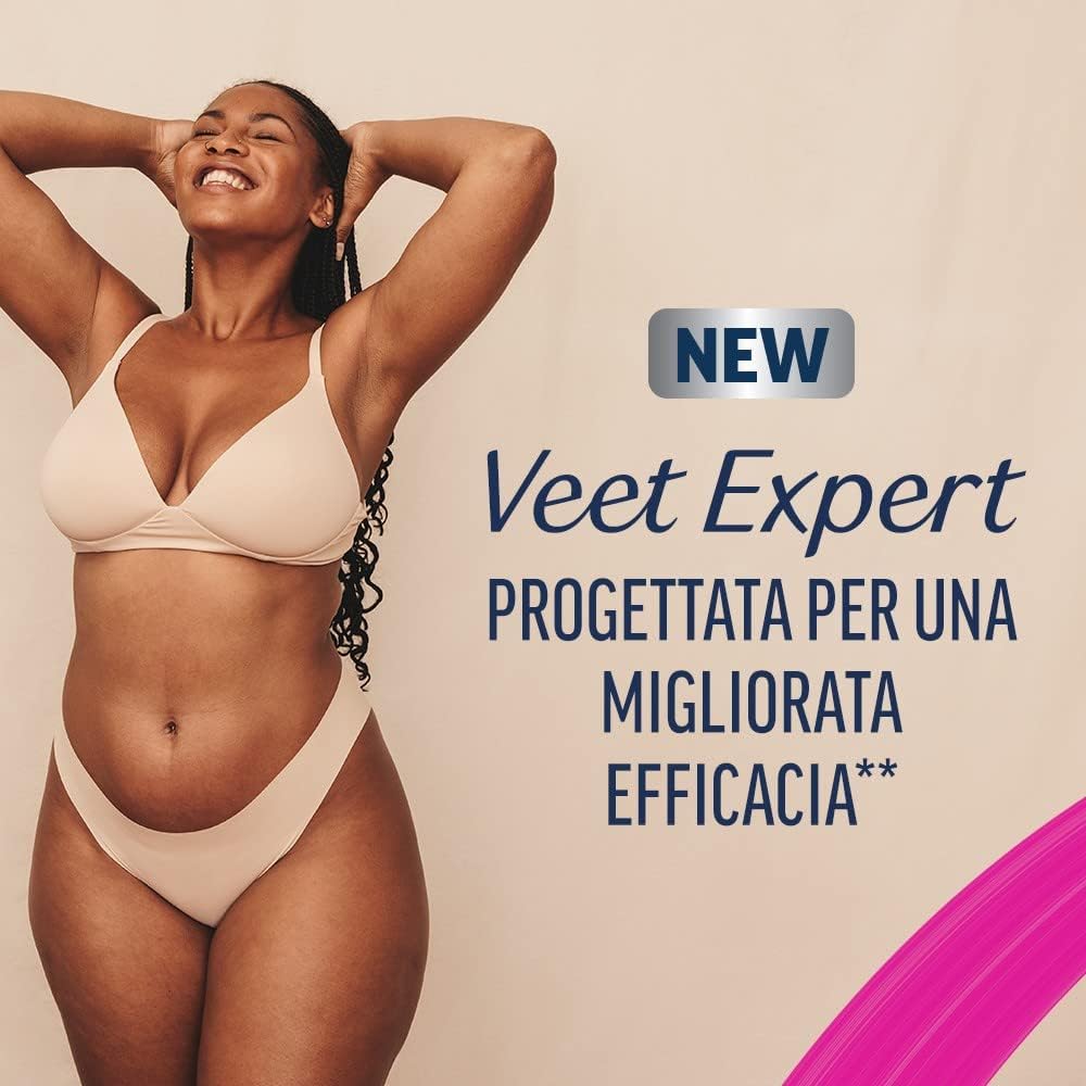 Detalle de Veet Expert Strisce Depilatorie Gambe e Corpo – 3 confezioni da 6x2 strisce, con burro di Karité