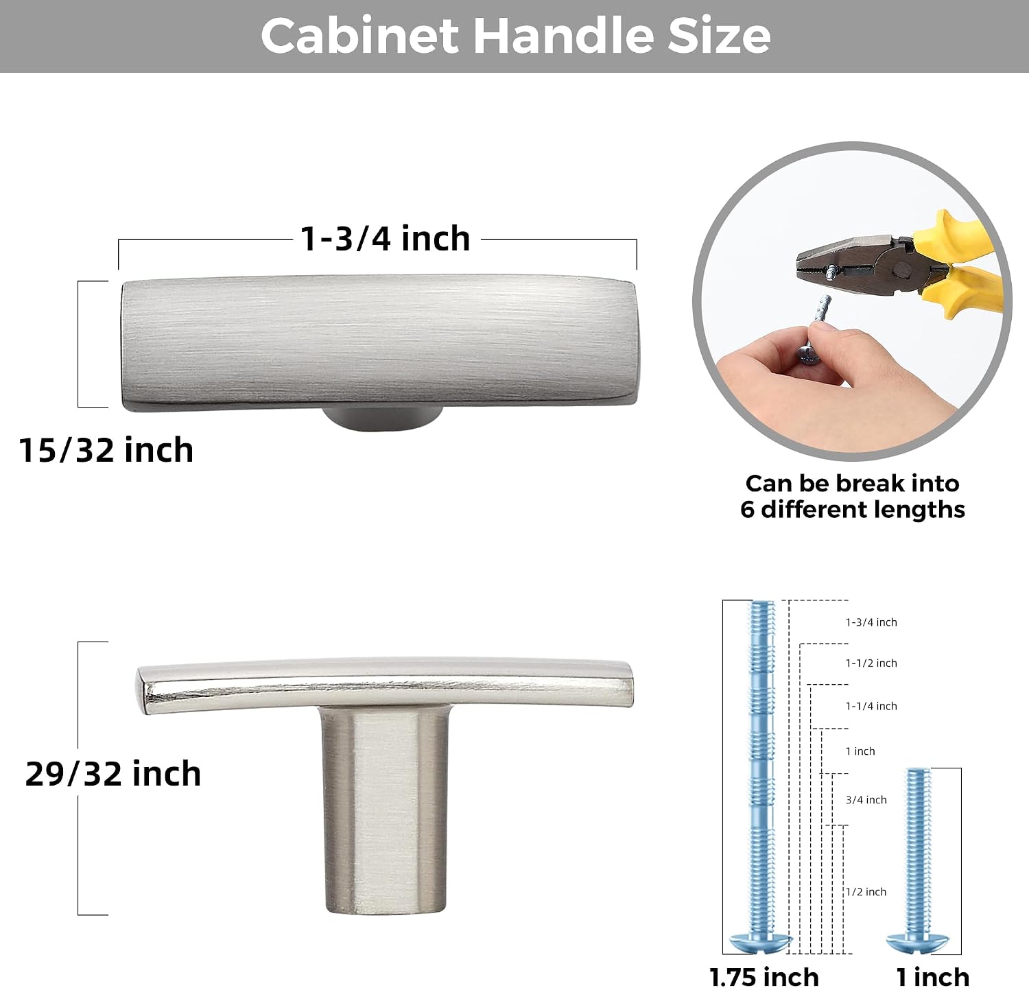Detalle de Cabinet Knobs, Brushed Nickel