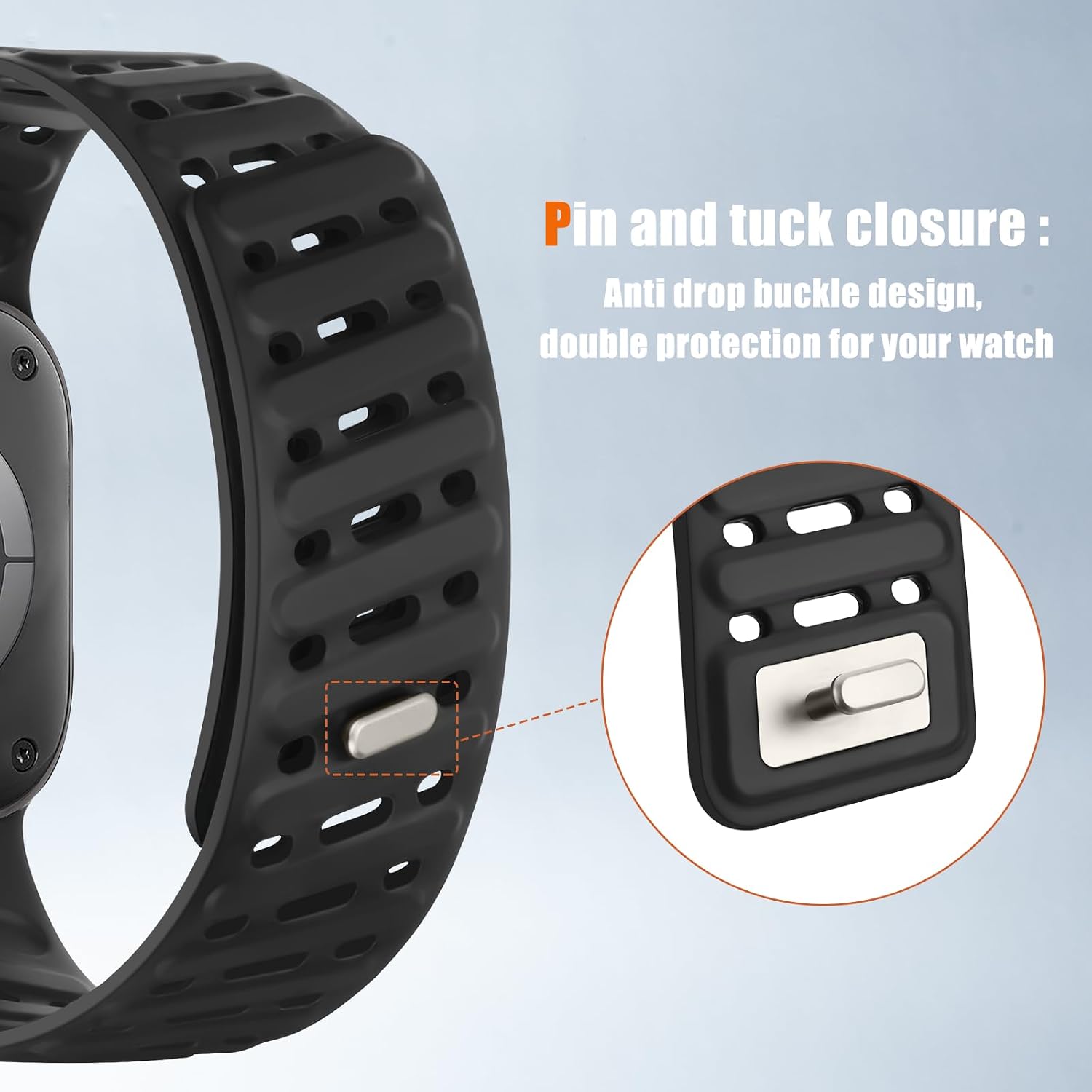 Thumbnail 3 de Tasikar Clip Magnetic Straps for Apple Watch: Silicone, Waterproof & Breathable Bands (42–49mm)