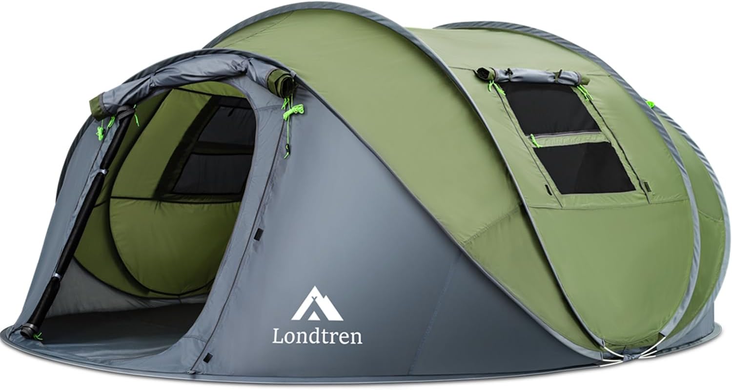 Thumbnail 4 de Londtren Camping Tent, 4-Person Pop-Up with Two Doors and Vestibule