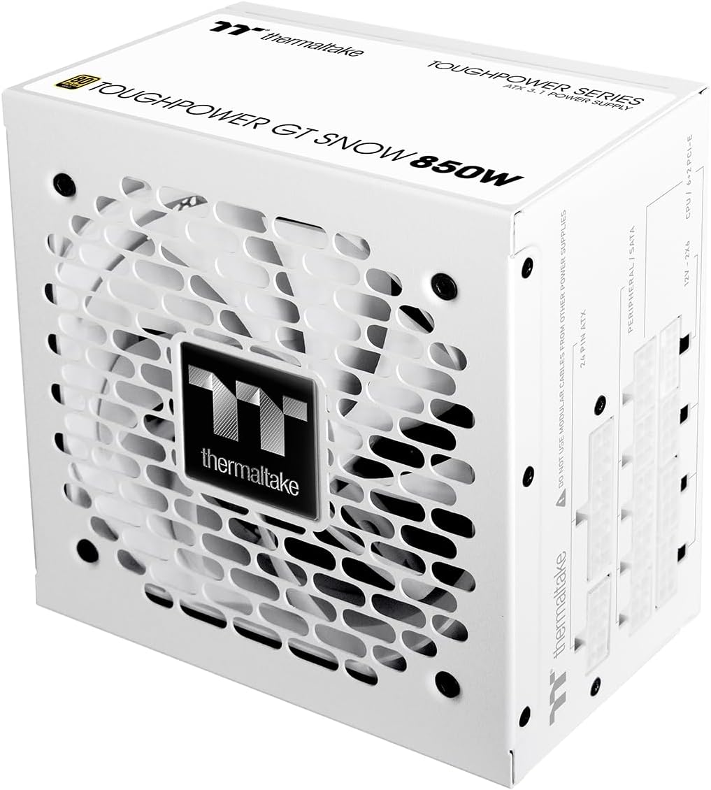 Thumbnail 4 de Thermaltake Toughpower GT Snow 850W – ATX 3.1 Netzteil (80 Plus Gold), vollmodular & PCIe 5.1 12V-2x6 (12+4)