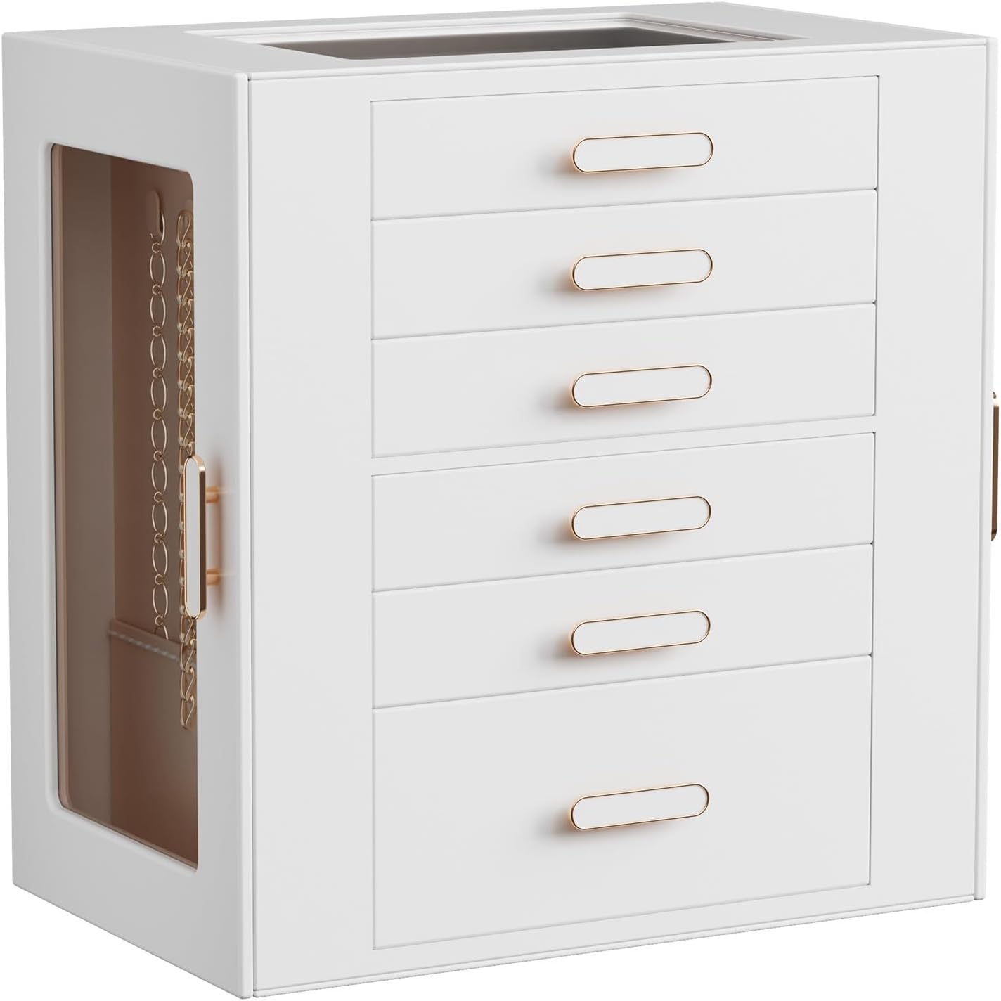 Thumbnail 6 de ASINGYER 6-Layer Jewelry Organizer with Glass Doors ๐