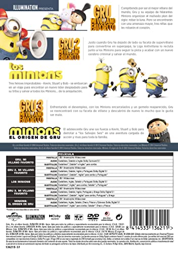Detalle 2 de Minions 1-2 + Gru: Mi villano favorito 1-3 DVD 🎥