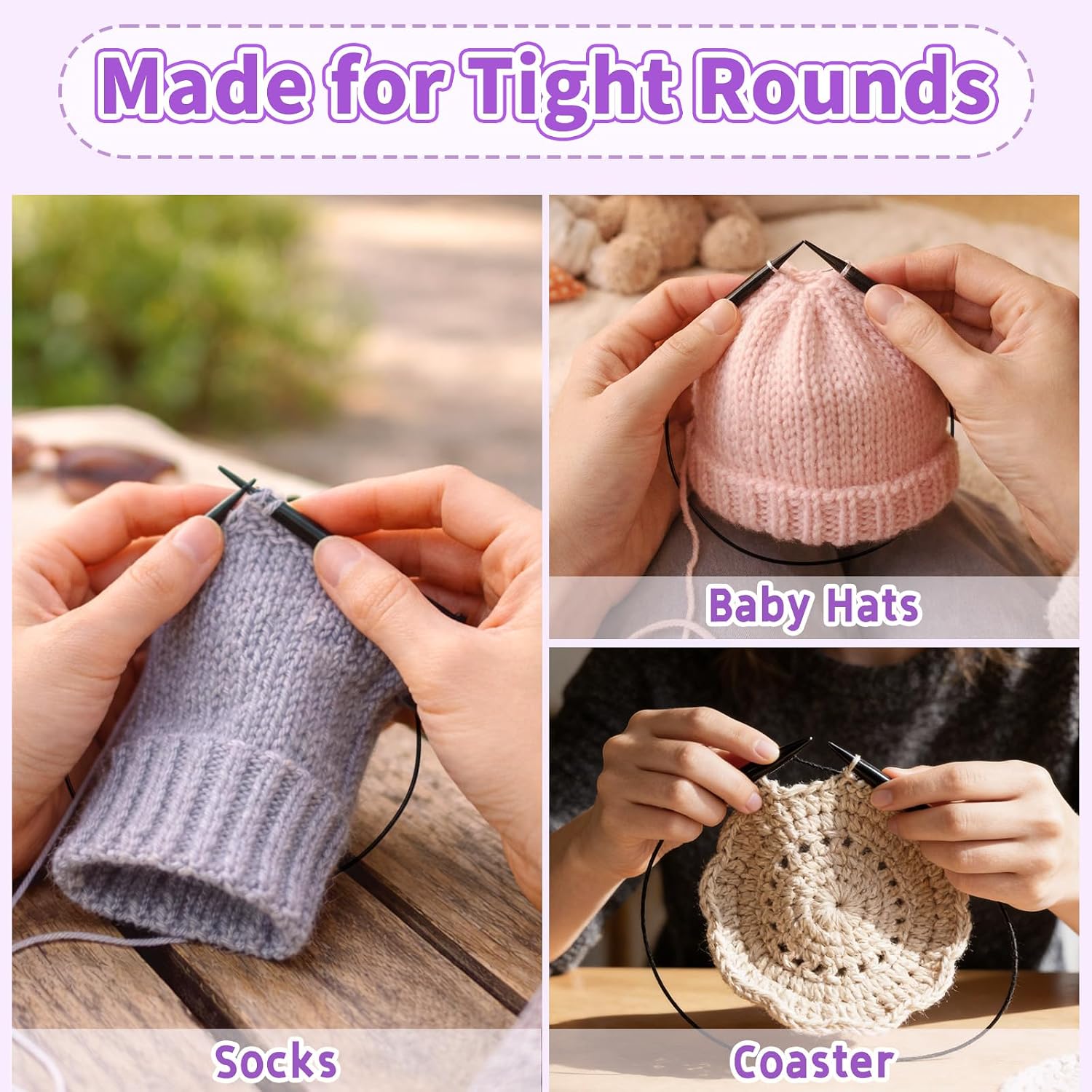 Thumbnail 5 de Reessy Interchangeable Circular Knitting Needle Set, Aluminum