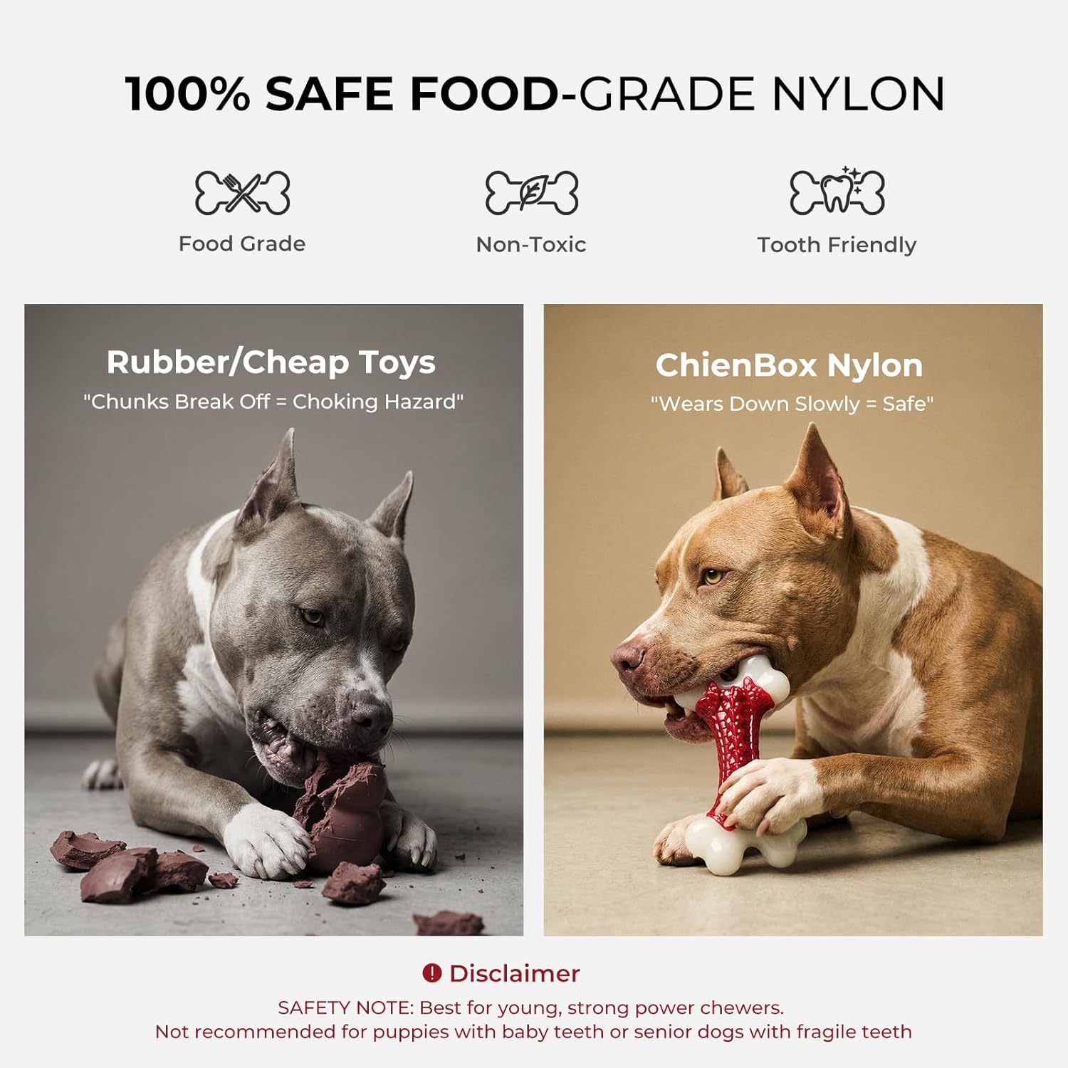 Thumbnail 4 de ChienBox Nylon Bone Toy beef flavour for large dogs