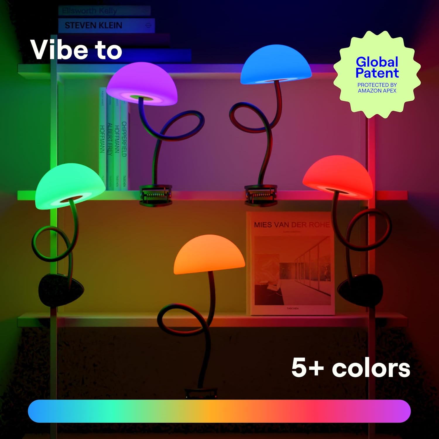 Detalle de Shroommate Dorm Room Essential Clip On Bed Light