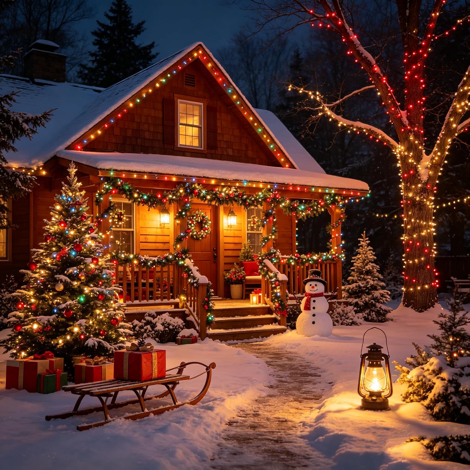 Detalle de Toodour Battery-Operated Christmas String Lights, 200 LEDs