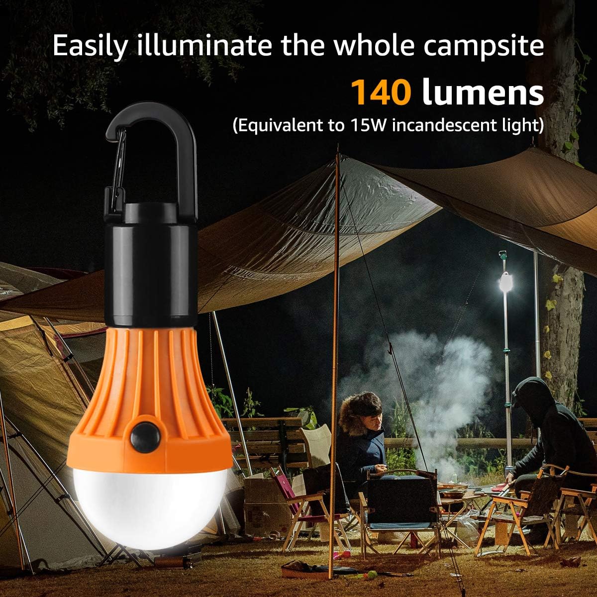 Thumbnail 2 de Lepro Campinglampe als LED-Zeltlaterne (4er-Set) mit 12 AAA-Batterien, 3 Lichtmodi
