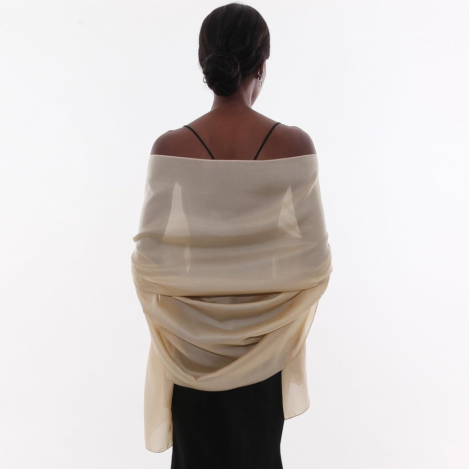 Thumbnail 4 de PIOYMEYA chal para mujer de fiesta en poliéster ligero (180 x 90 cm) estilo pashmina para boda