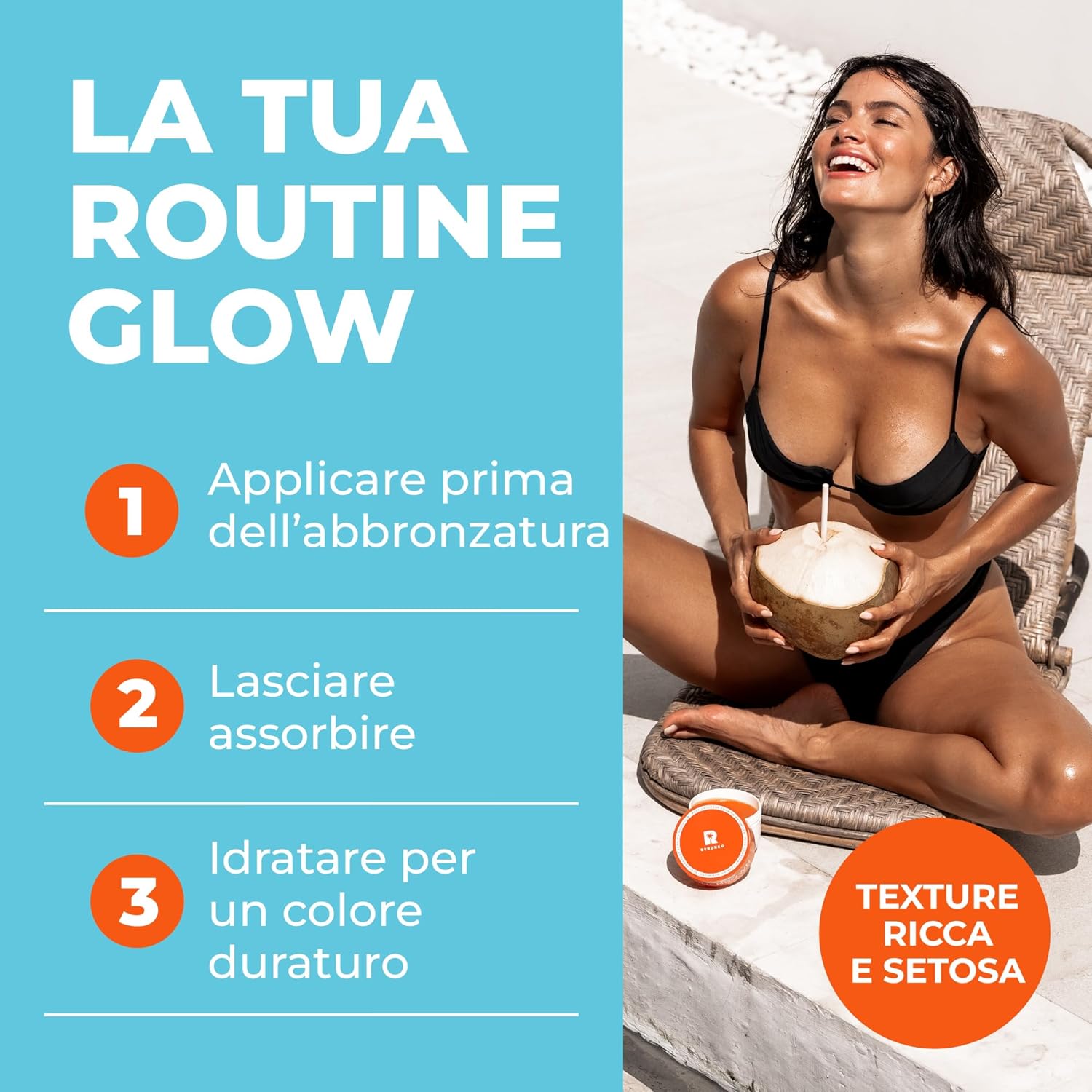 Detalle de BYROKKO Shine Brown Beta Carotene Acceleratore: crema solare abbronzante a base di beta carotene, 210 ml