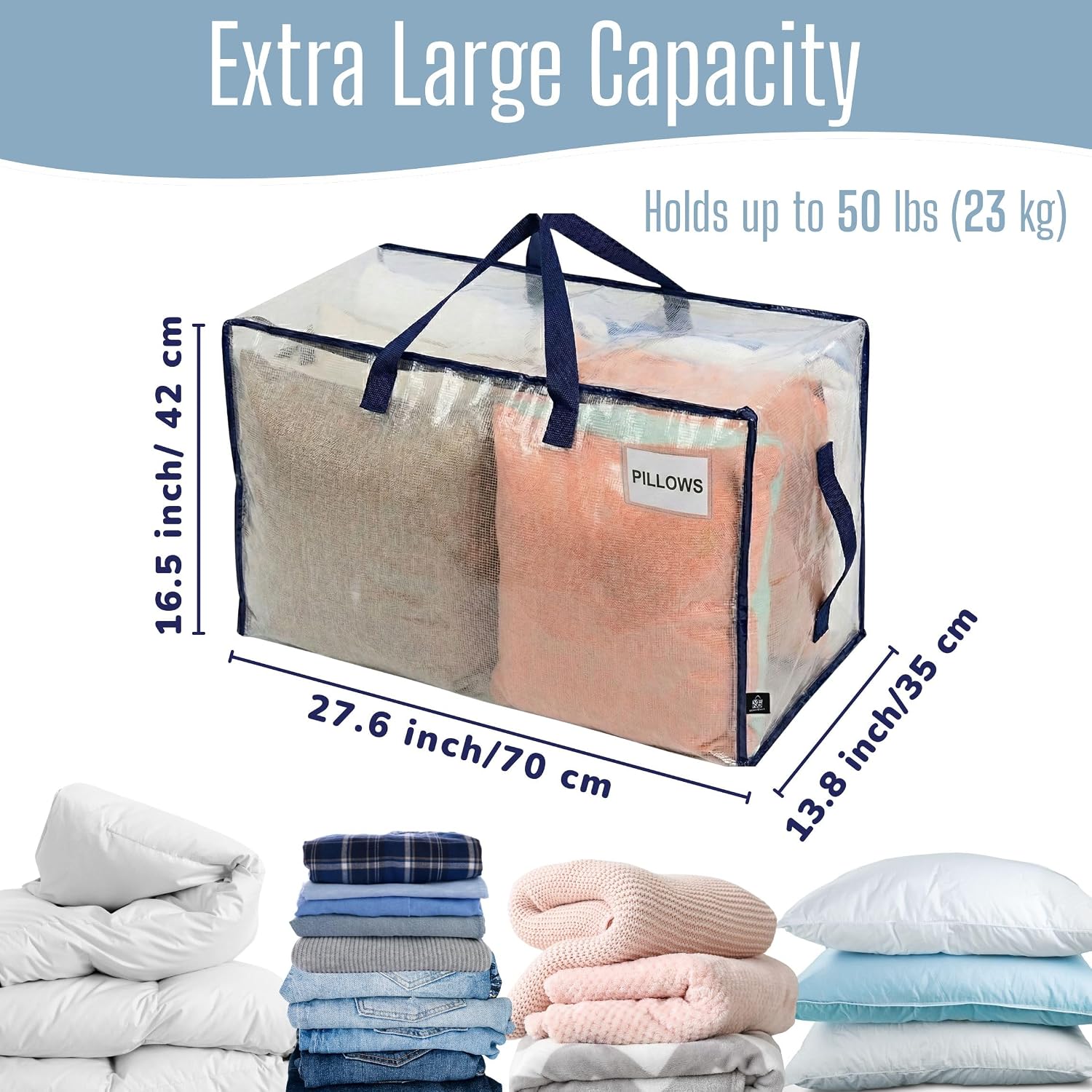 Thumbnail 3 de VENO 10 Pack Moving Bags and Large Christmas Decoration Storage Bins with lids