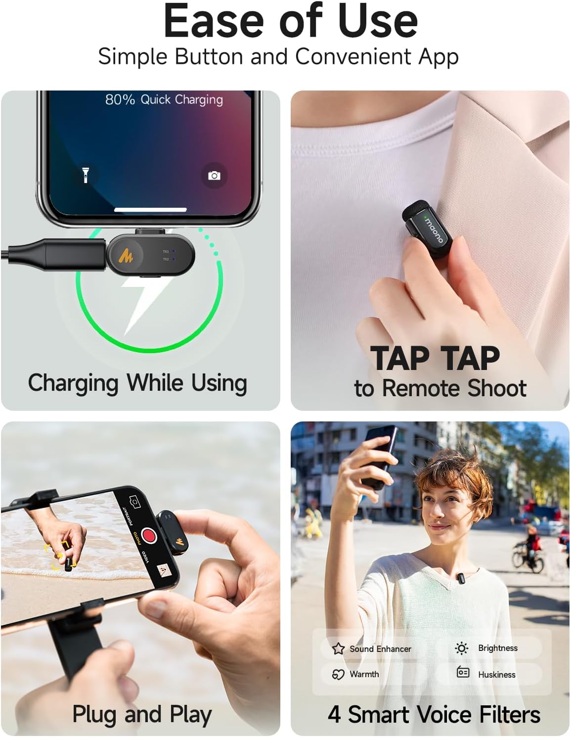 Thumbnail 6 de MAONO WM622 T1 mini Wireless Lavalier Microphone with 4-Level Noise Reduction