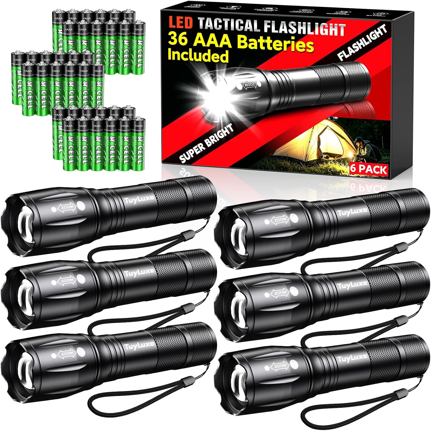 Detalle de TuyLuxe LED Flashlights, 6-Pack