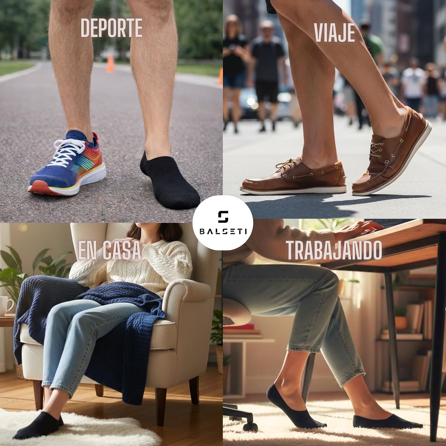 Thumbnail 2 de Balseti Calcetines Invisibles Pinkies Unisex 6 pares