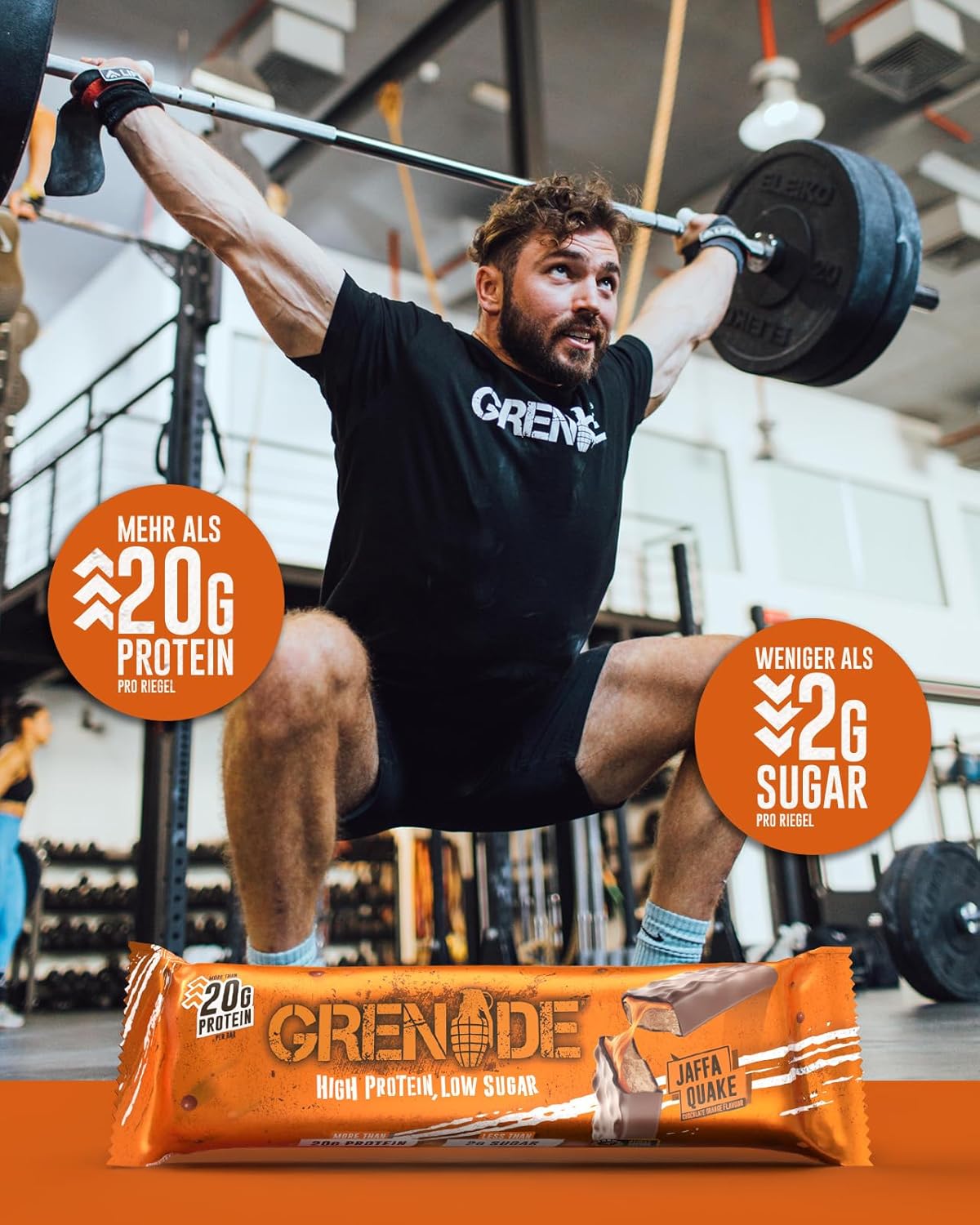 Thumbnail 6 de Grenade Proteinriegel Jaffa Quake – proteinreich & zuckerarm, 12 x 60 g