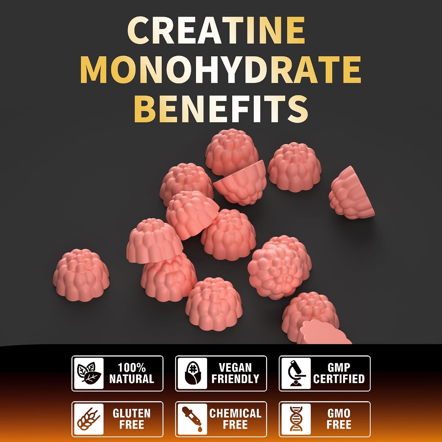 Detalle 2 de Nutravita NSF Certified Creatine Gummies, 5g per Serving, Vegan, Sugar-Free