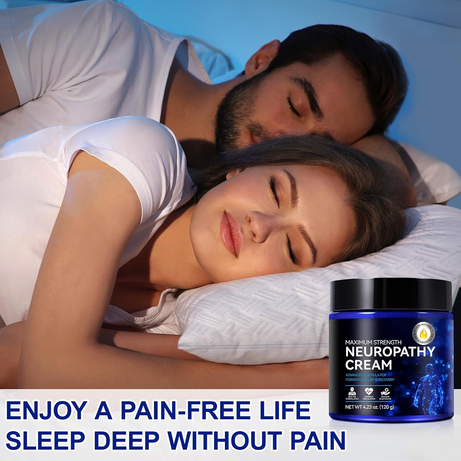 Detalle de Neuropathy Cream for Feet, Legs & Hands – Lightweight, Plant-Based Formula