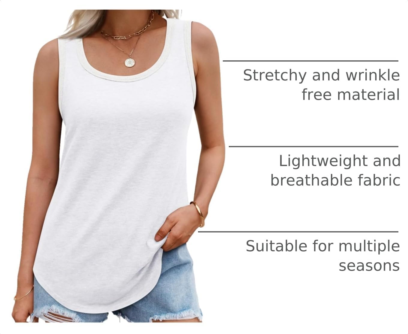 Detalle 2 de AUTOMET Womens Loose Fit Tank Top 2026