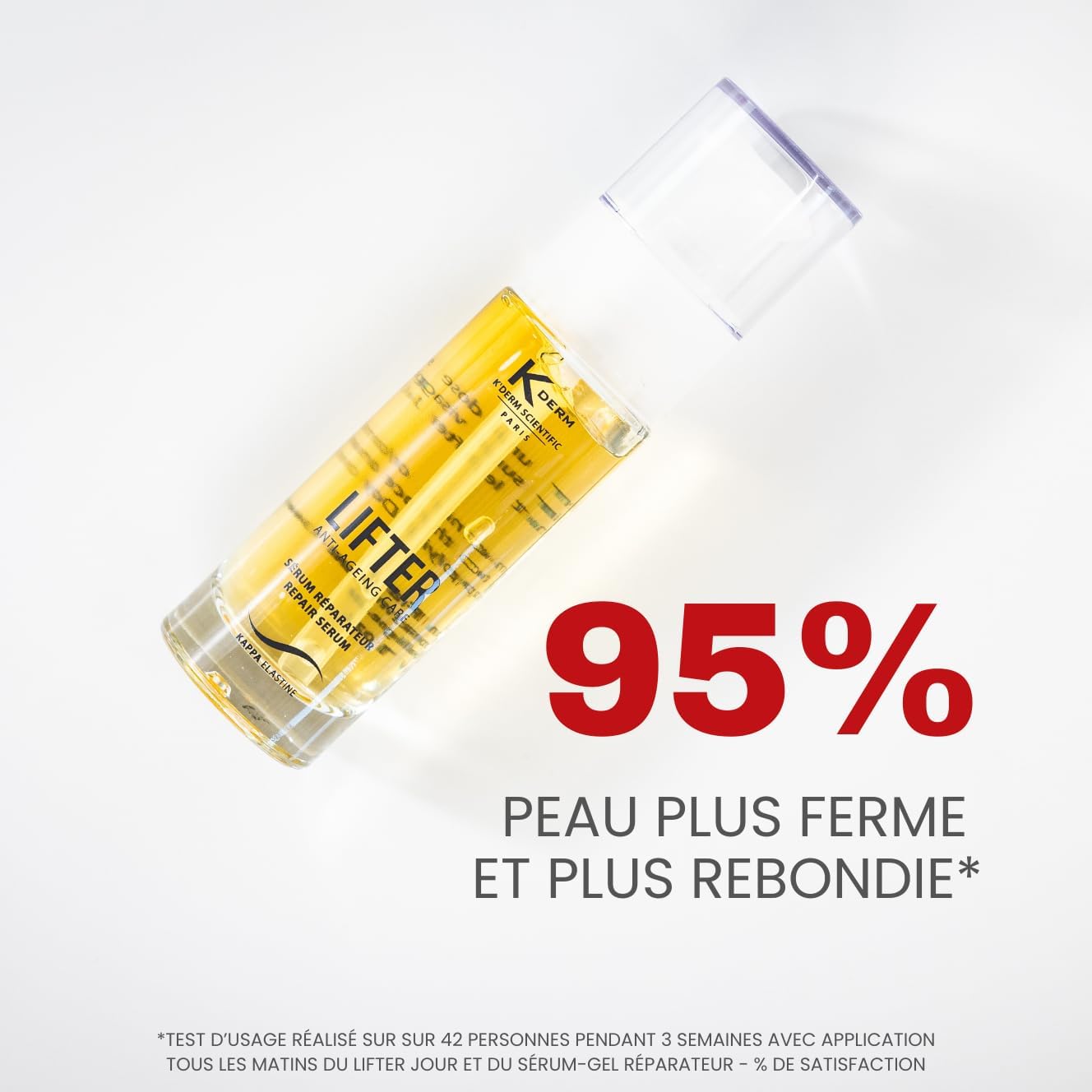 Thumbnail 3 de KDERM K’DERM SCIENTIFIC PARIS Lifter Sérum Gel Réparateur anti-rides à la Kappa-Élastine et Aloe Vera – 30 ml