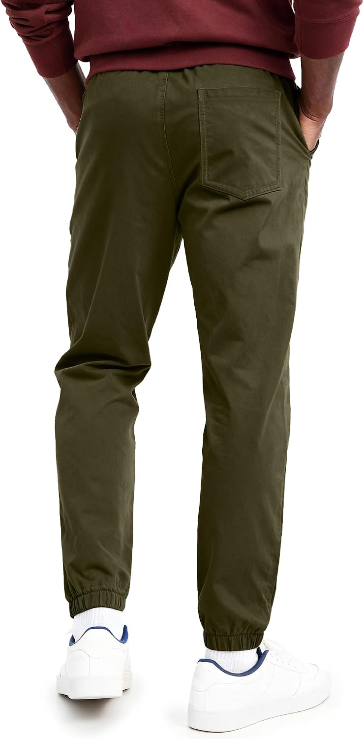 Detalle de HOTake Men's Chino Jogger Pants, Polyester Blend