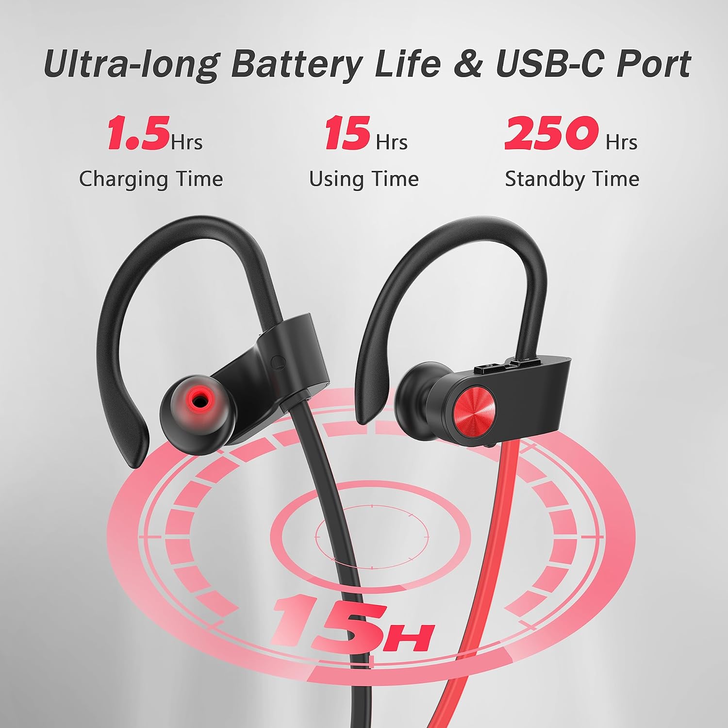 Thumbnail 4 de Bluetooth Headphones 15‑Hour Wireless Earbuds